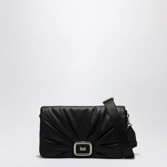 Roger Vivier Viv Choc Large Black Leather Bag