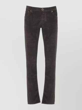 Jacob Cohen straight fit cotton corduroy trousers handkerchief