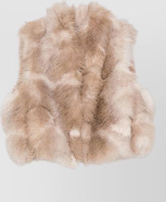 Forte_Forte faux fur sleeveless jacket