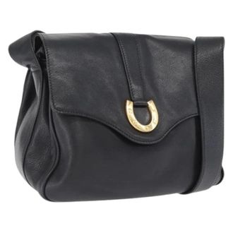 Gucci Pre-owned Cross Body Bags, female, Black, Size: ONE SIZE Pre-owned Leather Cross Body Bag