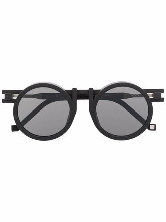 Vava Kengo Kuma round-frame sunglasses - unisex - Polyamide/Aluminium - 47 - Black