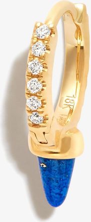 Maria Tash 18K Yellow Gold Spike Eternity Lapis Diamond Hoop Earring - Womens - Lapis Lazuli/18kt Yellow Gold