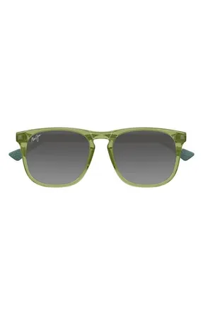 Maui Jim Kupaa 62mm PolarizedPlus2 Oversize Oval Sunglasses in Green at Nordstrom
