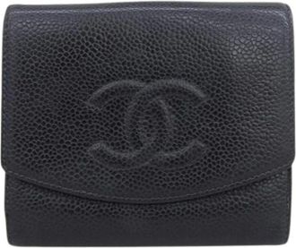 Chanel Pre-owned Wallets, female, Black, Size: ONE SIZE Pre-owned Vintage Wallet (bi-fold)