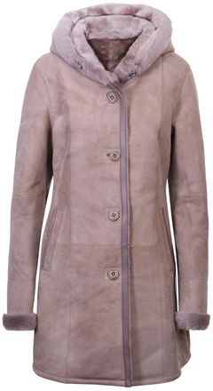 Infinity Leather Womens Suede Merino Sheepskin Parka Coat-Tripoli