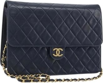 Chanel Pre-owned Cross Body Bags, female, Blue, Size: ONE SIZE Pre-owned Vintage Shoulder Bag