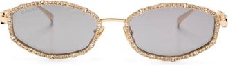 Gucci oval-frame sunglasses - Gold