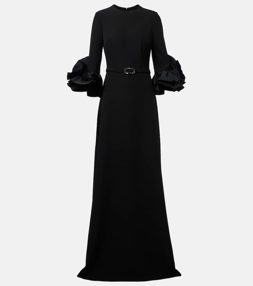 パーティードレス RED CARPET DRESS IN LUREX JERSEY WITH EMBROIDERED FLOWER Elisabetta Franchi Red Carpet Lurex Jersey Dress With