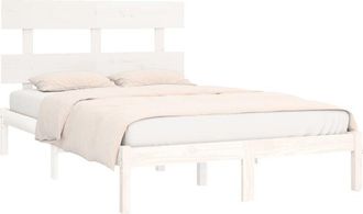 vidaXL Estructura De Cama Madera Maciza Blanco Supe King 180x200 Cm Vidaxl