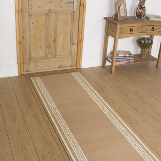 Runrug Beige Key Long Hallway Carpet Runner | Size: 80 cm x 360 cm