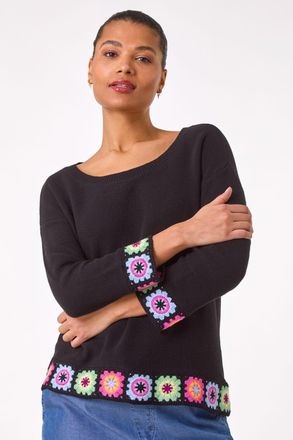 Roman Crochet Hem Jumper