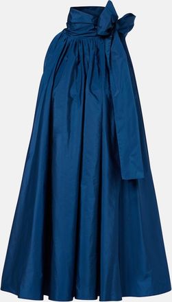 Max Mara Elegante tie-neck taffeta minidress
