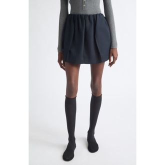 Nackiy&eacute; Montage Cotton Miniskirt in Midnight Navy at Nordstrom, Size 42