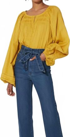 Cleobella Nerea Cotton Blouse In Citrine