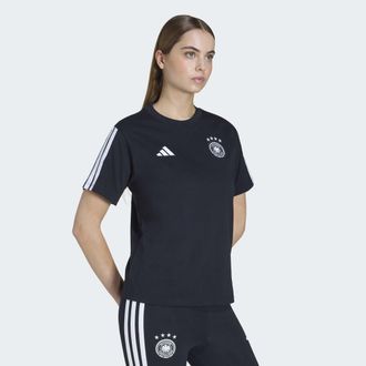 adidas T-Shirt ADIDAS PERFORMANCE DEUTSCHLAND DNA TRIKOT, Damen, Gr. XXL, schwarz, Obermaterial: 100% Baumwolle, Rundhals, Shirts T-Shirt