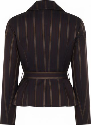Vivienne Westwood Womens Jacket Cotton Stripe Brown Blazers