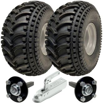 OEM Kit De Remolque Para Atv - Remolque Para Quad - Ruedas + Eje / Stub + Enganche, 310kg P308 Utility