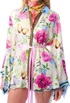 Aratta Serenity Springs Blouse In Multicolor