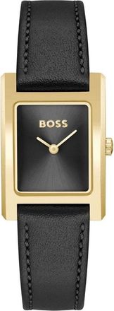 HUGO BOSS Lucy Horloge - Dames - Accessoires - Zwart - Maat: ONE Size Leer