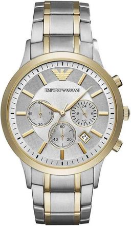 Emporio Armani Renato Chronograph - Heren - Horloges - Grijs - ONE Size - Accessoires