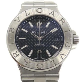 Bulgari Pre-owned Dg40S Polshorloge - Heren - Pre-owned - Zwart - Maat: ONE Size