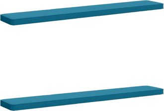 vidaXL Cojines Para Banco De 2 Piezas Vught 2 Pcs 100% Poli&eacute;ster Vidaxl