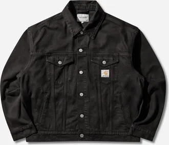 Carhartt Work in Progress Men s Everson Trucker Jacket Black (Garment Dyed)