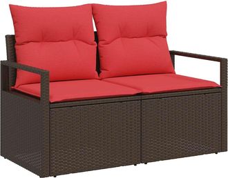 vidaXL Divano Da Giardino Con Cuscino 120 X 62 X 69 Cm. Polyrattan Vidaxl