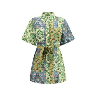 Alemais Multicolor Linen Casual Womens Dress
