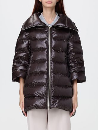 Herno Piumino lungo in nylon trapuntato con collo a imbuto e chiusura a zip