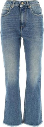 Golden Goose Deryn Cropped Flare Jeans - Dames - Flared Jeans - Blauw - W29 - Katoen - Jeans