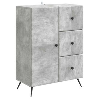 vidaXL Aparador Gris Hormig&oacute;n 66 X 34,5 X 90 Cm Madera De Ingenier&iacute;a Vidaxl