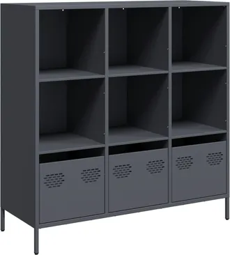 vidaXL Credenza Antracite 101,5x39x103,5 Cm Acciaio - Vidaxl