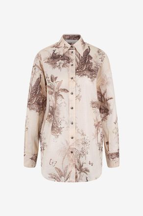 Zimmermann Oversize-Hemd aus Baumwollvoile Waverly