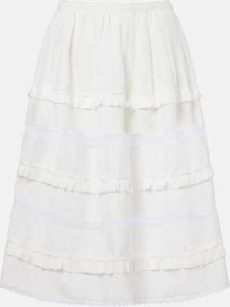 Prada Linen midi skirt