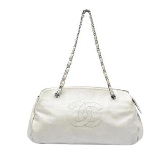 Chanel Pre-owned Caviar Leren Schoudertas - Dames - Pre-owned - Wit - Maat: ONE Size Leer
