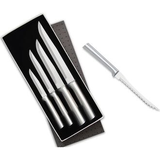 Rada 4 Piece Wedding Register Set & 5-Inch Tomato Slicer Stainless Steel Serrated Blade in Silver at Nordstrom