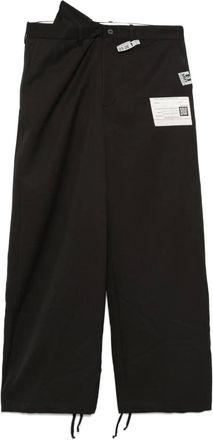 Miharayasuhiro Pantaloni a strati con coulisse - Nero