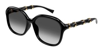 Gucci GG2061SA Asian Fit 001 Womens Sunglasses Black Size 55