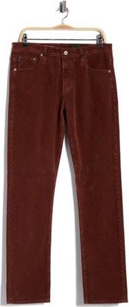 AG - Adriano Goldschmied Everett Straight Leg Corduroy Pants in Sulfur Dark Plum at Nordstrom Rack, Size 31 X 34