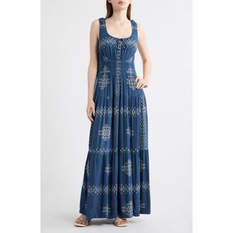 Pendleton Brooklyn Sleeveless Maxi Dress in Navy at Nordstrom, Size X-Large