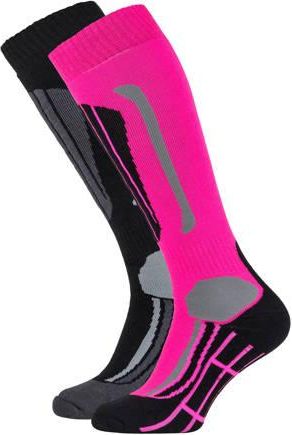 Falcon skisokken roze/zwart (set van 2)