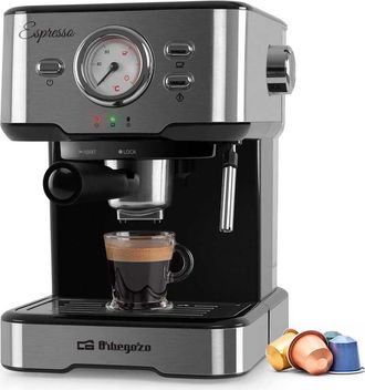 Orbegozo Orbegozo - Cafetera Espresso Y Cappuccino Ex 5500, 20 Bar De Presi&oacute;n, Dep&oacute;sito 1,5 Litros, Filtros Inox, Term&oacute;metro, Vaporizador, Cuchara Dosificadora