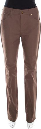Escada Brown Stretch Denim High Rise Straight Leg Tessa Jeans