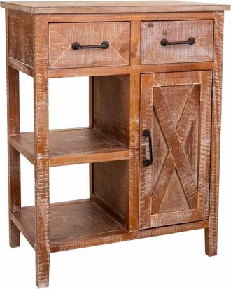 Wanderlust Deco Wanderlust Deco - Recibidor De Madera Marr&oacute;n 67x37x82