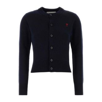 Ami Dames, Truien, Blauw, Maat: XS Wol