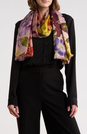 Ted Baker Floral Large Silk Scarf in Pink at Nordstrom Rack