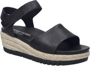 Josef Seibel Miranda Espadrille Wedge Sandal in Black at Nordstrom Rack, Size 10-10.5Us / 41Eu