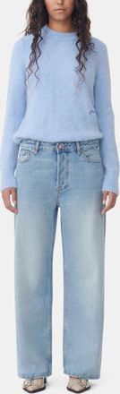 Ganni Blue Izey Jeans in Light Denim - Size 29W/32L Organic Cotton