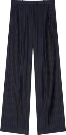 Givenchy Double Pleat Broeken - Dames - Wijde Broeken - Blauw - XS - Broeken